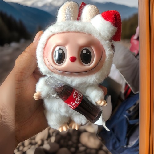 Peluche pop mart labubu coca - peluche,